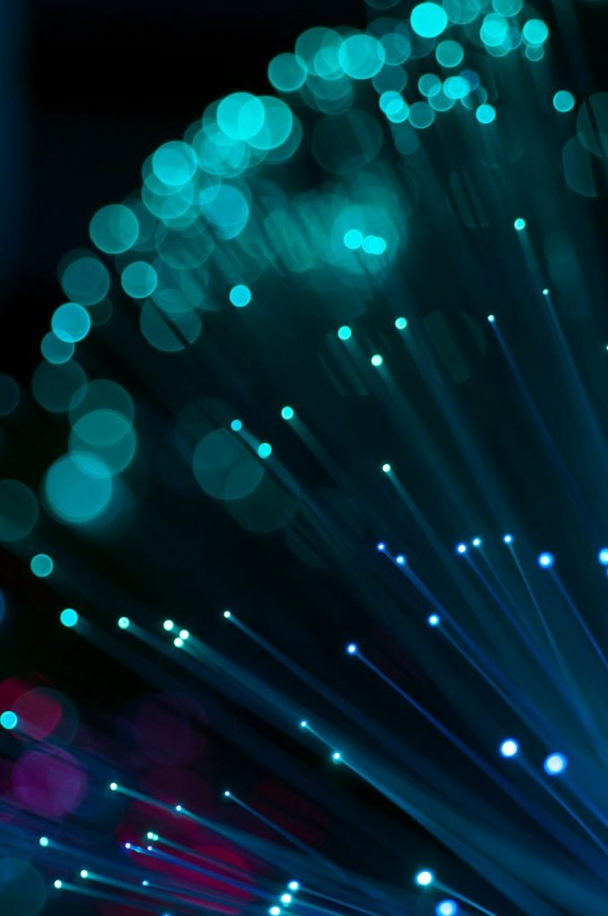 Optical fibers colored lamp